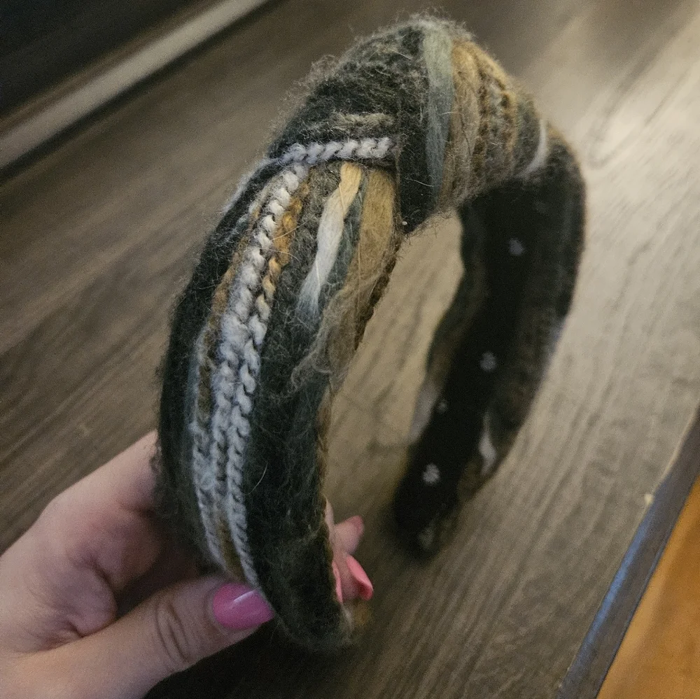 Lele Sadoughi Yarn Knotted Headband Brown, Green, Tan Shades